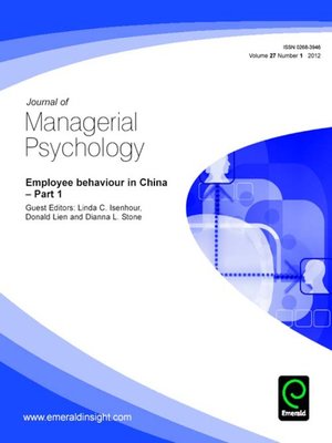 cover image of Journal of Managerial Psychology, Volume 27, Issue 1